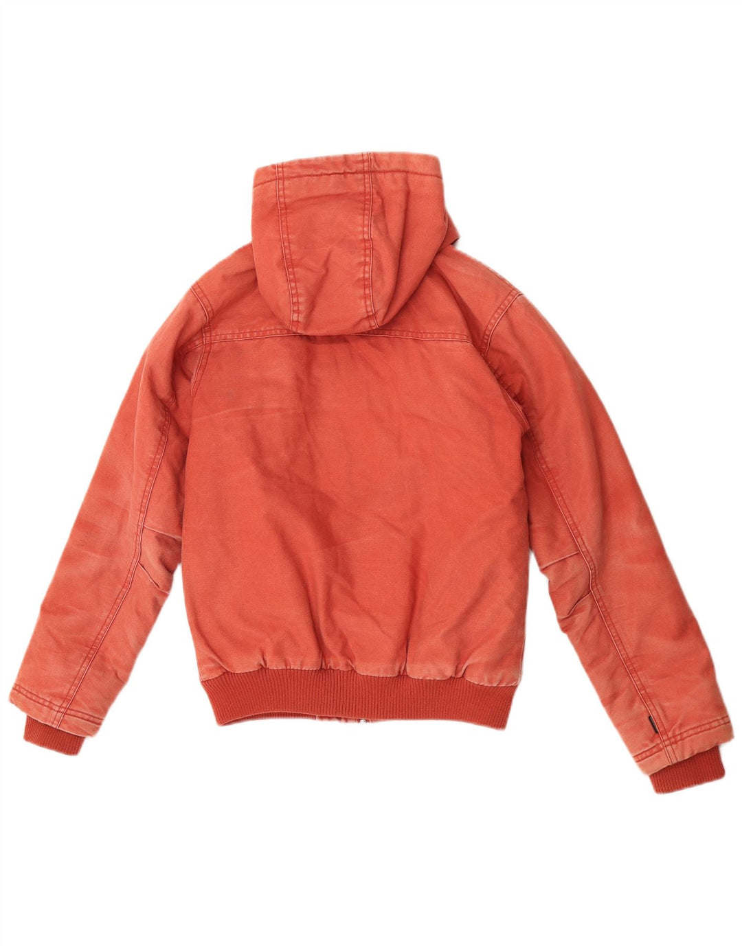 Jaqueta bomber feminina com capuz Quiksilver Reino Unido 12 algodão vermelho médio