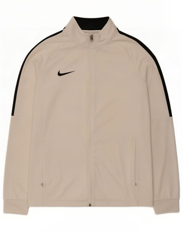 Nike Mens Dri Fit Tracksuit Top Jaqueta Médio Branco Colourblock Poliéster