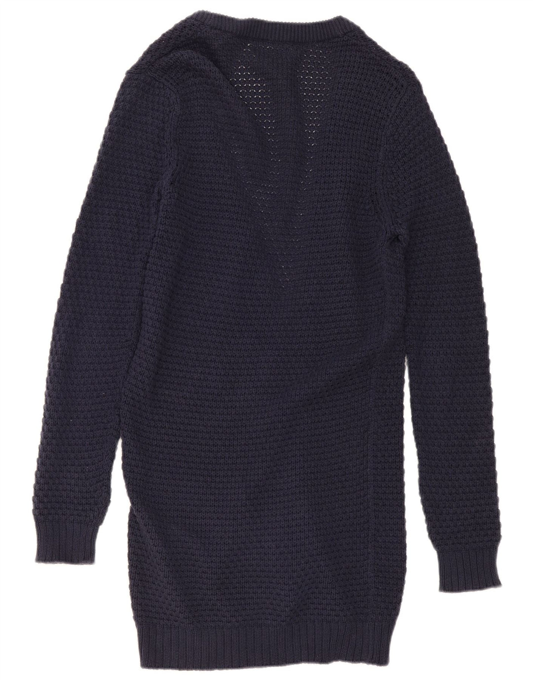 Suéter cardigã masculino aberto ZARA algodão azul marinho médio