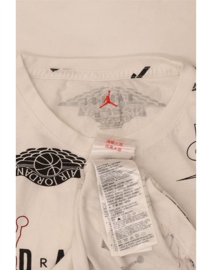 Camiseta Jordan Boys Graphic Top 10-11 Anos Médio Algodão Branco