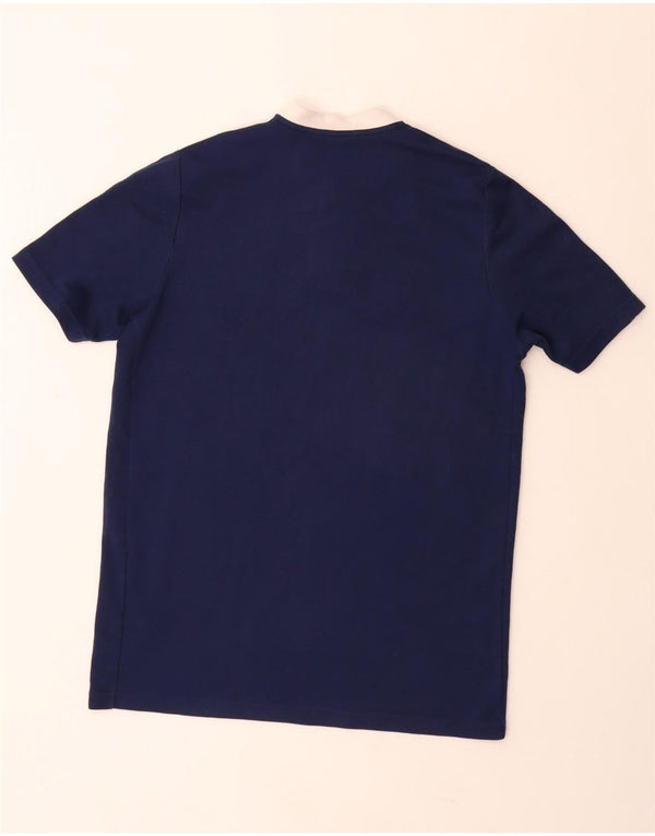 ADIDAS Mens Leeds United Football Club Camiseta Top Médio Azul Marinho Algodão