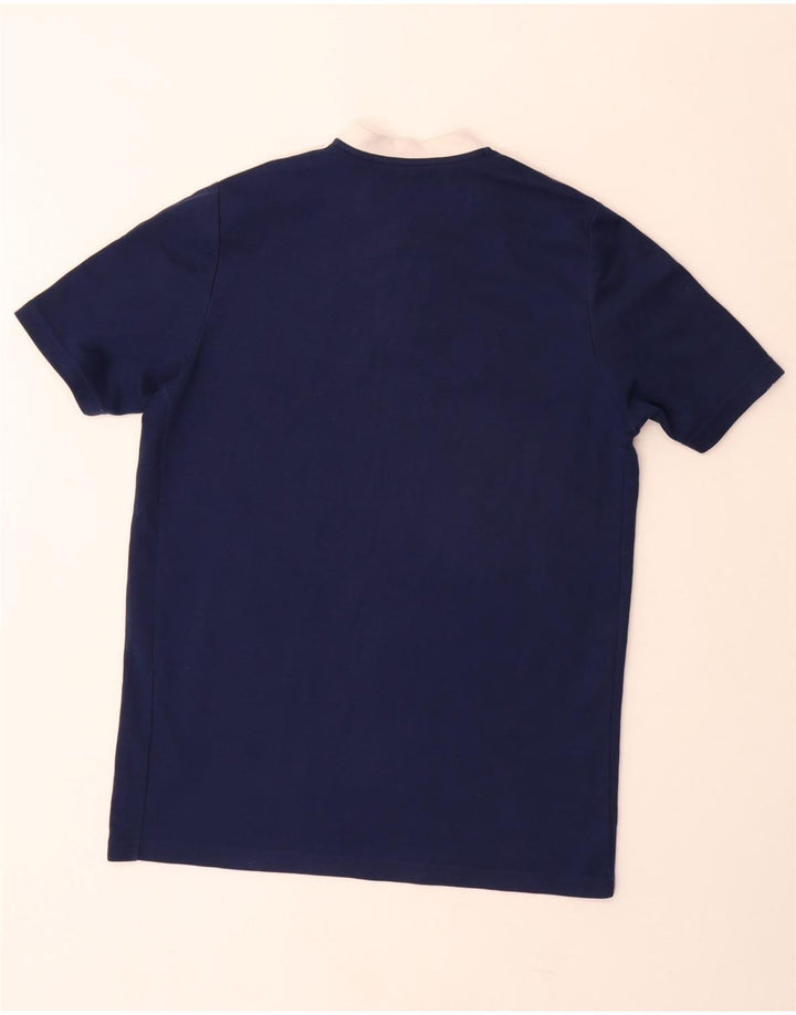 ADIDAS Mens Leeds United Football Club Camiseta Top Médio Azul Marinho Algodão