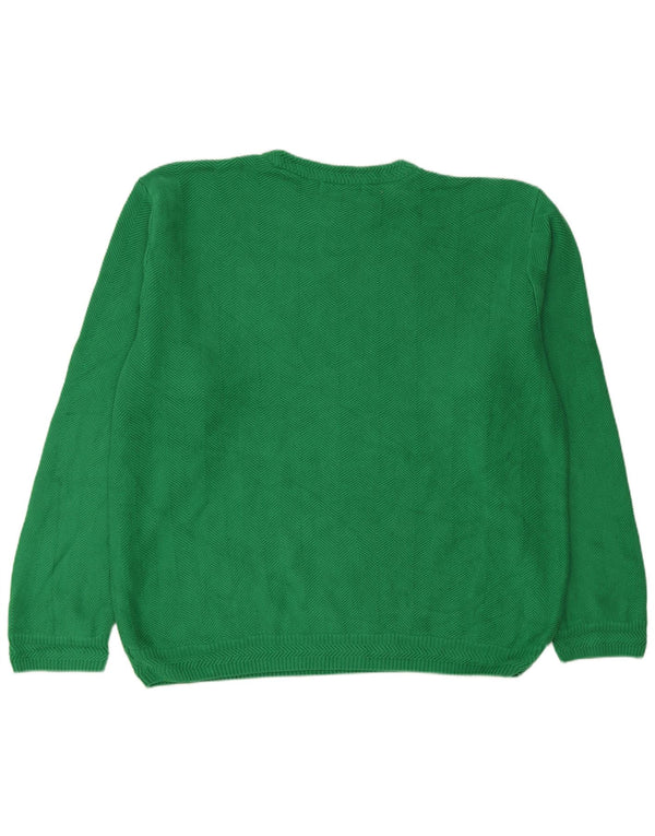 Suéter masculino Chaps com gola redonda XL verde espinha de peixe