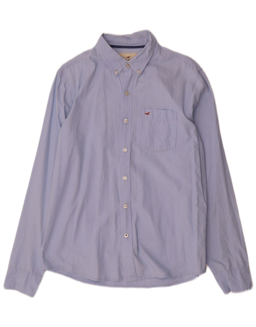 Camisa masculina Hollister grande algodão azul