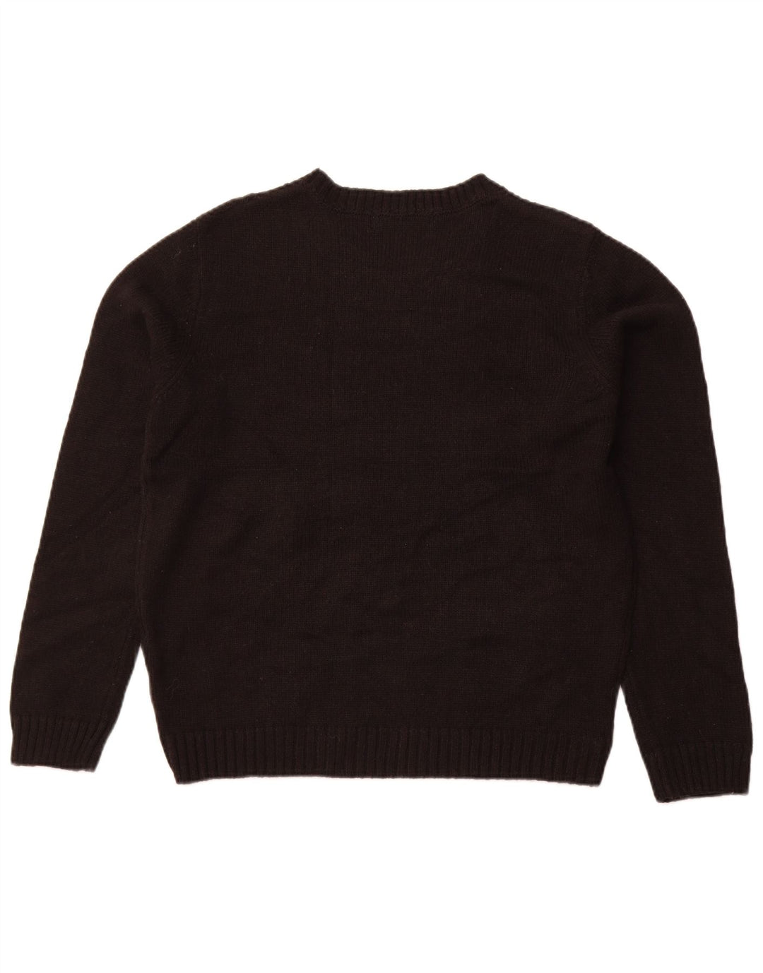 Zara Suéter feminino com gola redonda, Reino Unido 14, grande, preto, acrílico