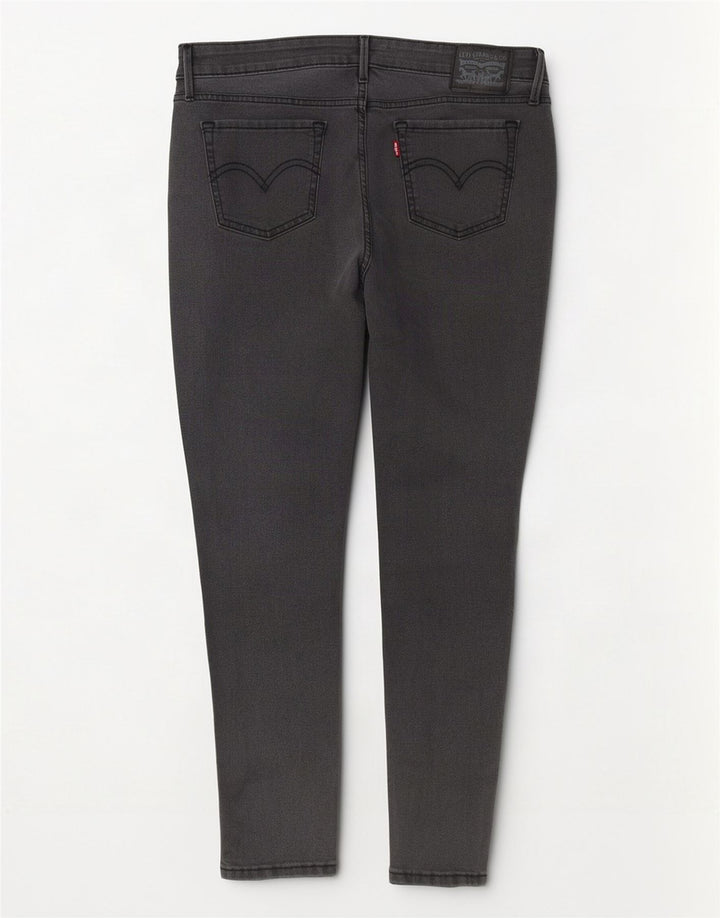Calça jeans feminina Levi's 711 skinny W27 L27 cinza algodão