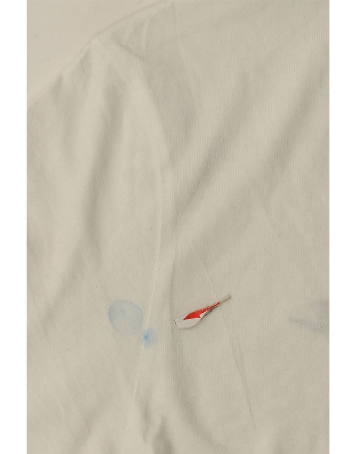 Nike Mens Camiseta Top Pequeno Algodão Branco