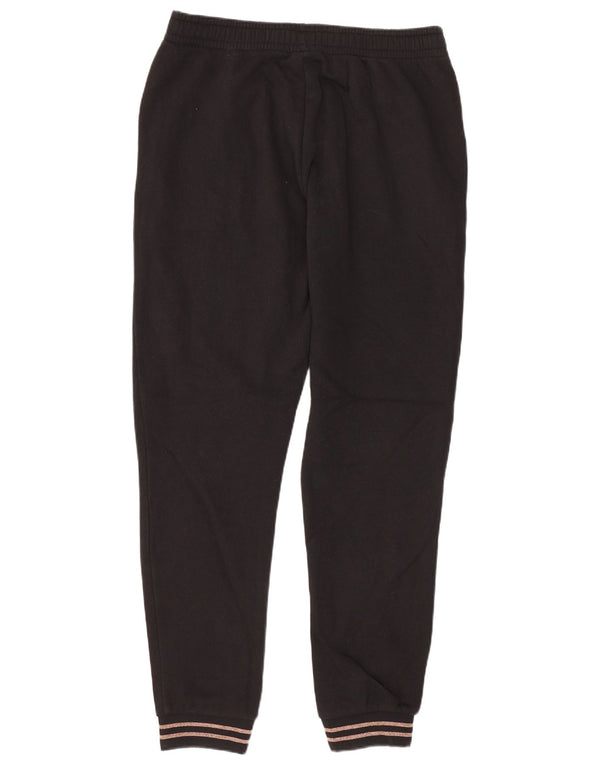 Puma feminino gráfico agasalho calças joggers Reino Unido 10 pequeno algodão preto