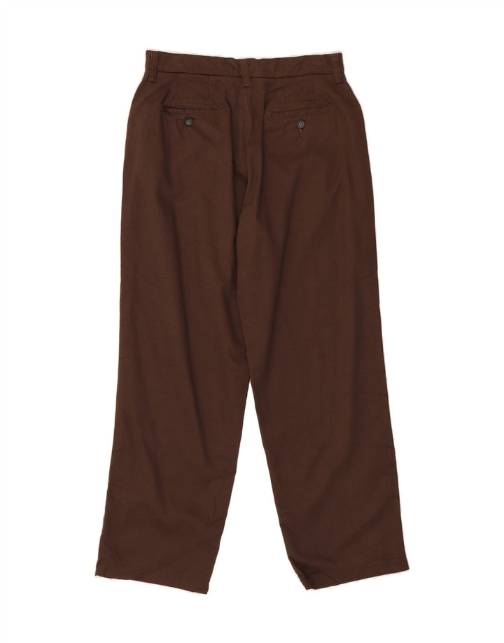 LEE Womens Straight Casual Trousers US 8 Medium W29 L27 Brown Cotton Vintage Lee and Second-Hand Lee from Messina Hembry 