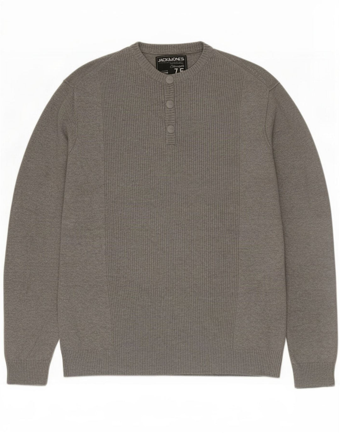 Suéter masculino Jack & Jones com gola redonda XL cinza
