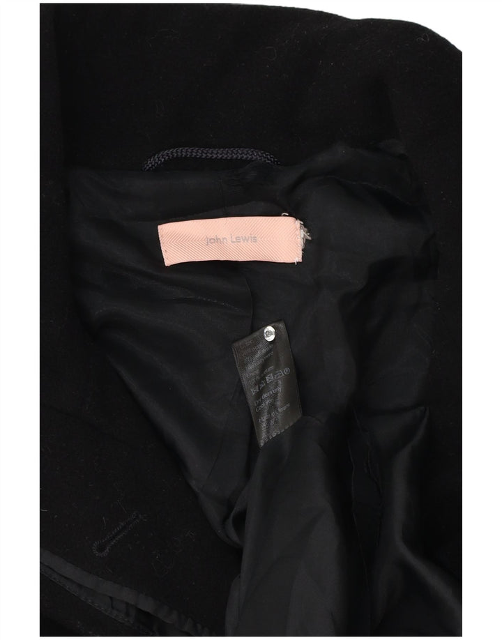 Sobretudo feminino John Lewis UK 18 XL lã preta