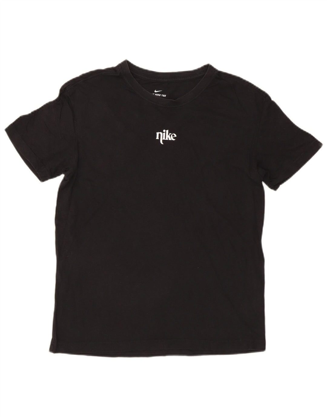 Camiseta Nike masculina gráfica top pequeno algodão preto