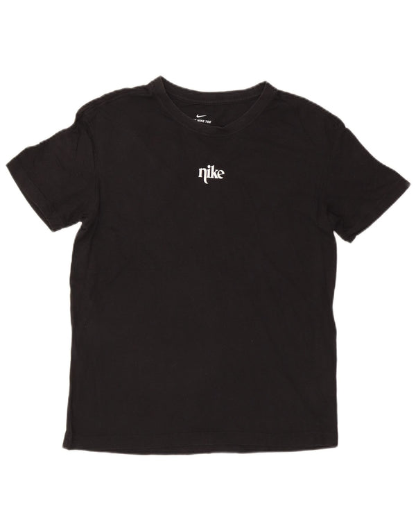 Camiseta Nike masculina gráfica top pequeno algodão preto