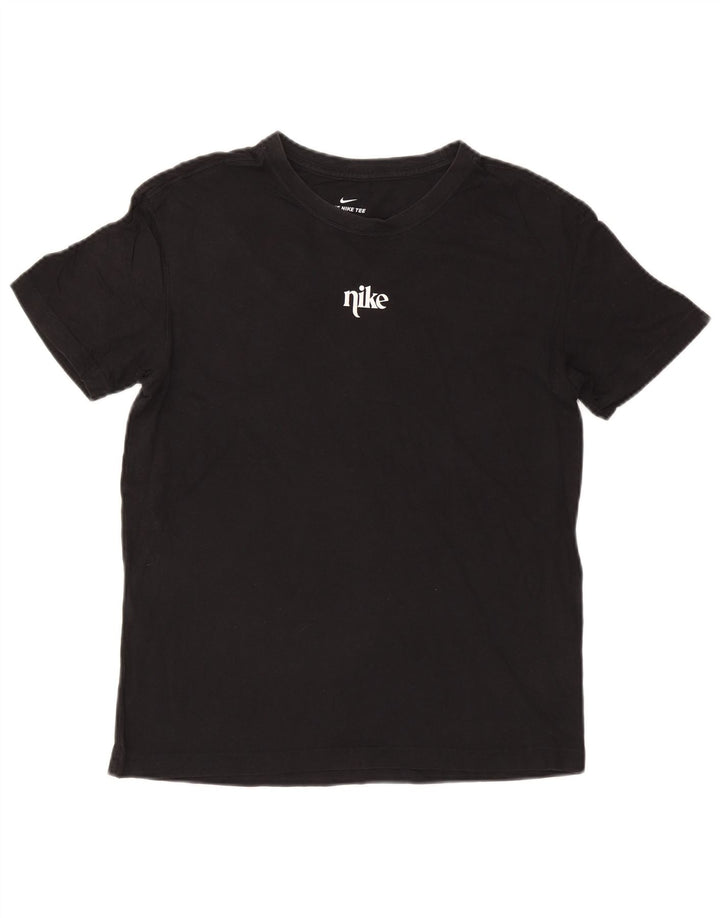 Camiseta Nike masculina gráfica top pequeno algodão preto