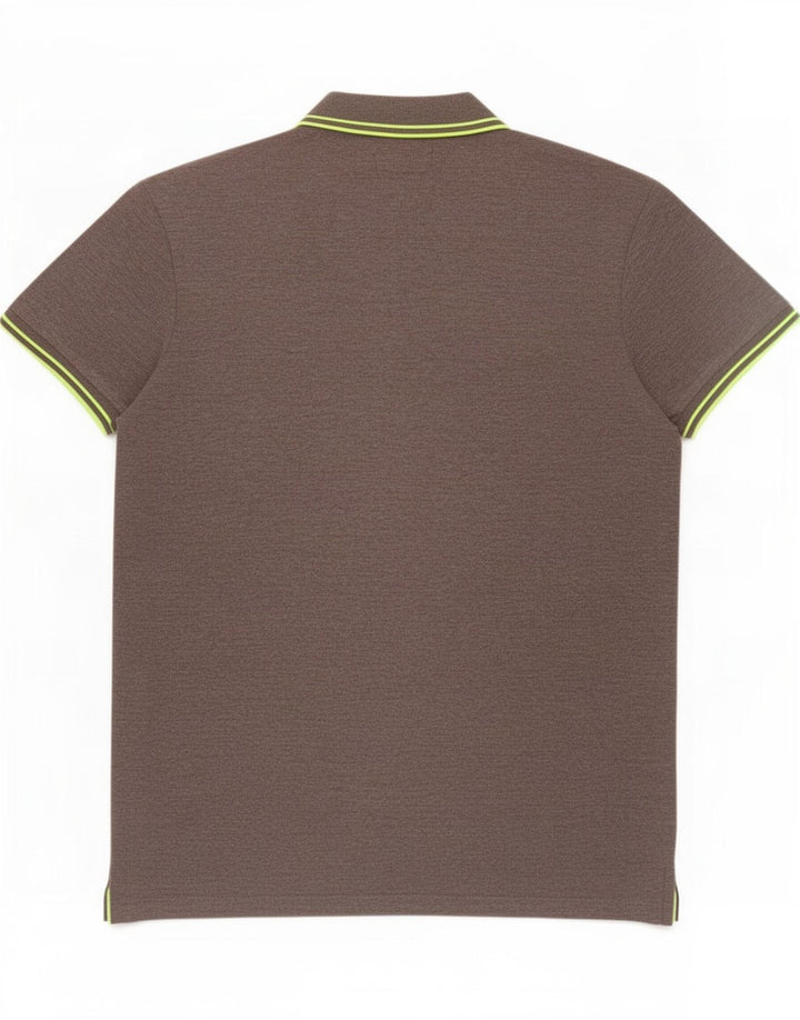 Camisa polo masculina Jack & Jones poliéster cinza médio