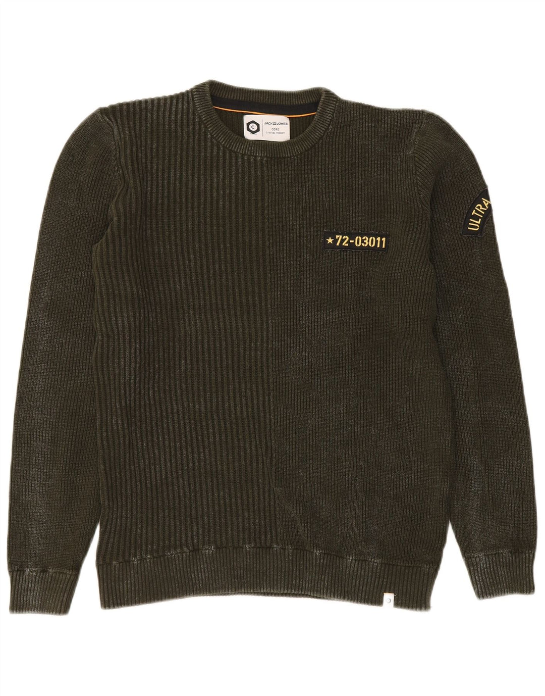 Suéter masculino Jack & Jones com gola redonda e algodão verde médio