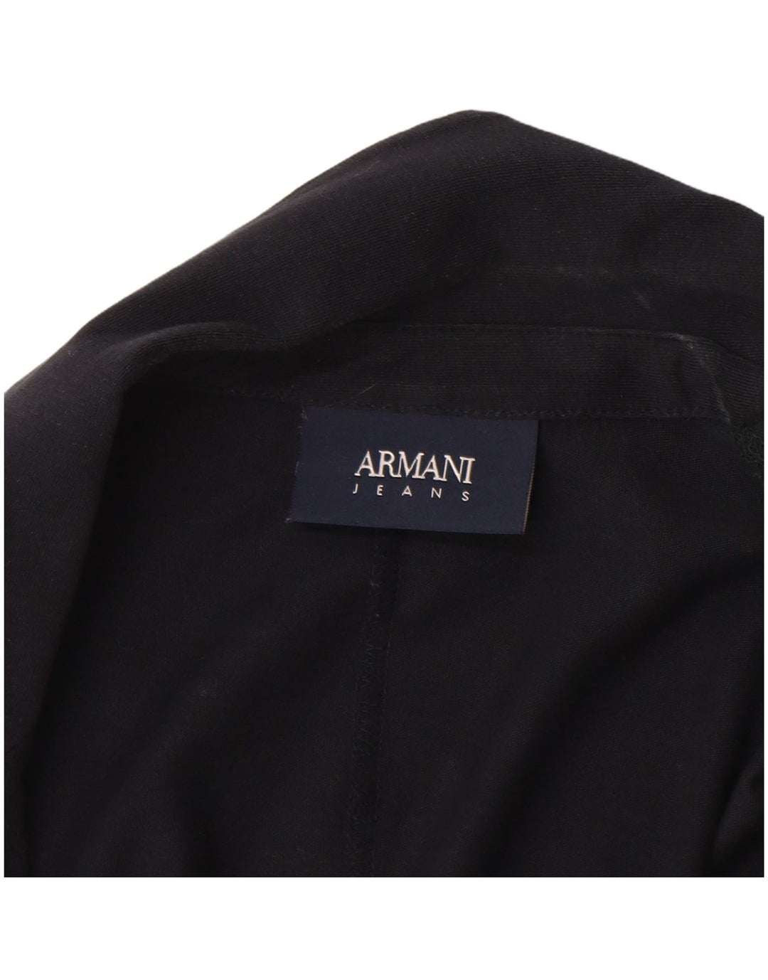Jaqueta blazer feminina Armani Jeans com 2 botões Reino Unido 18 XL azul marinho algodão