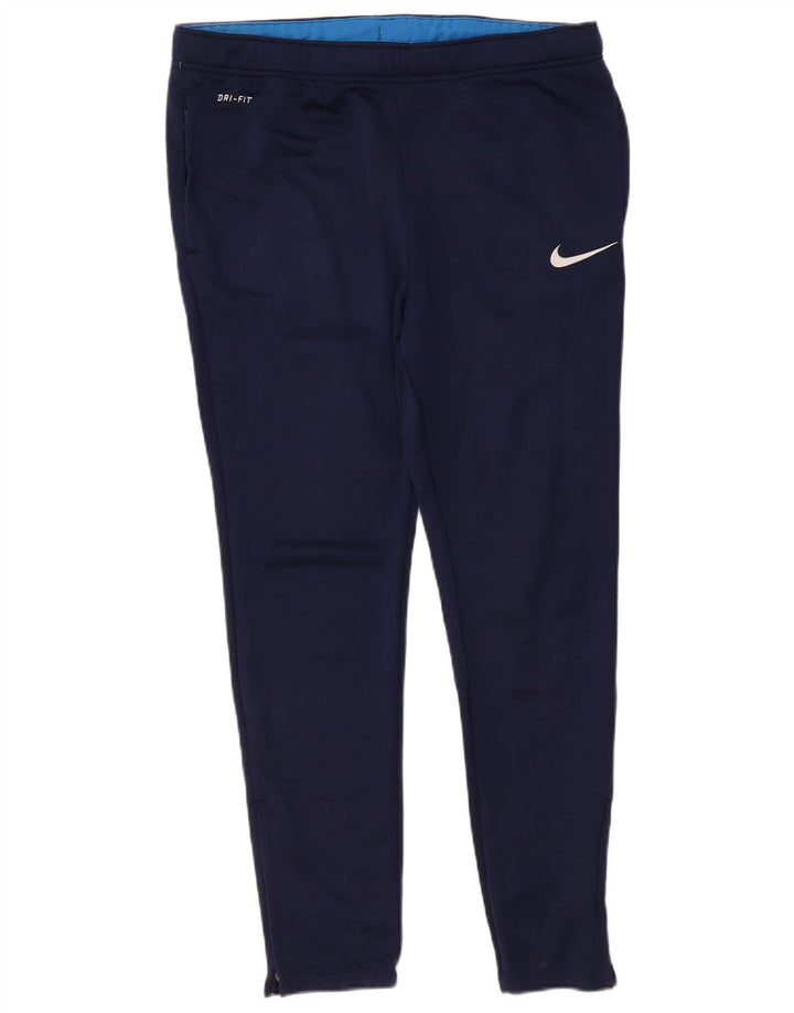 Calça de treino masculina Nike Dri Fit grande poliéster azul marinho