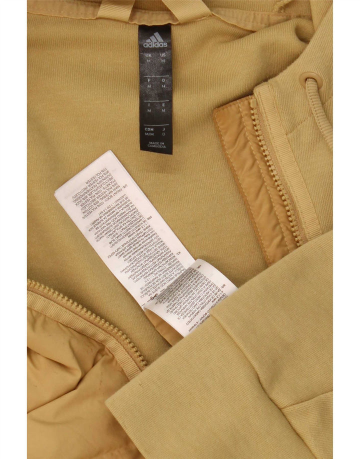 Adidas Mens Hooded Bomber Jacket UK 38 Médio Bege Algodão
