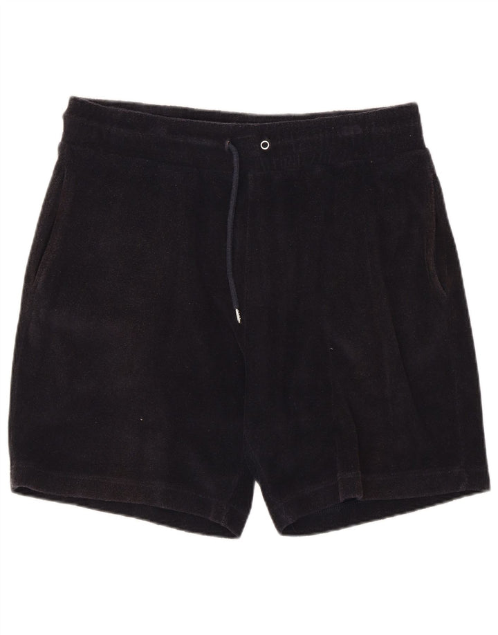 Shorts esportivos masculinos REISS grandes de algodão preto