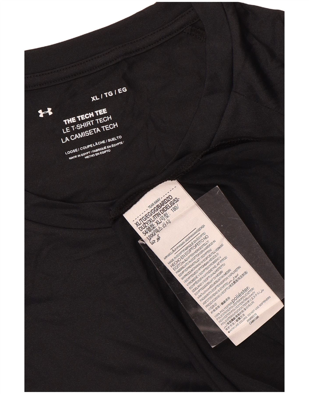 Camiseta masculina UNDER ARMOUR Top XL poliéster preto