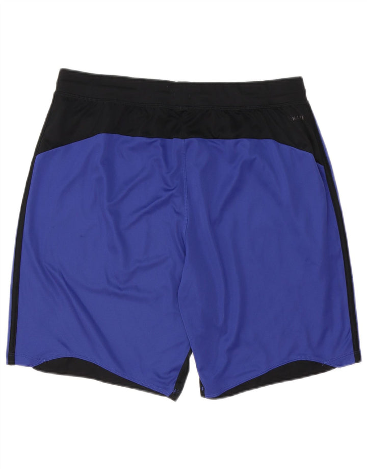 ADIDAS Masculino Climalite Sport Shorts Grande Azul Colorblock Poliéster