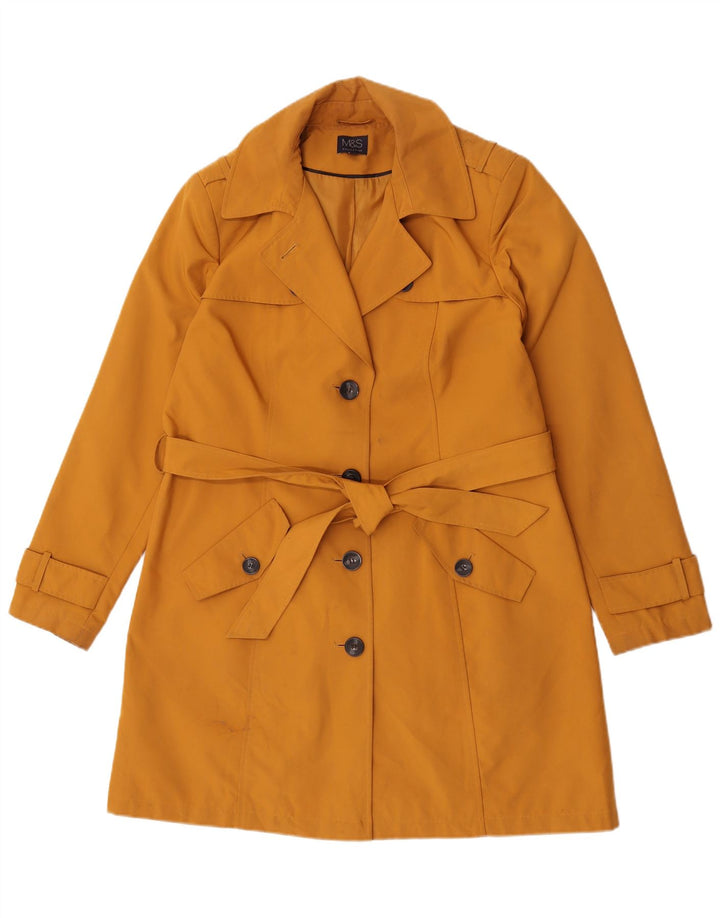 Casaco impermeável masculino Marks & Spencer Reino Unido 16 grande poliéster laranja