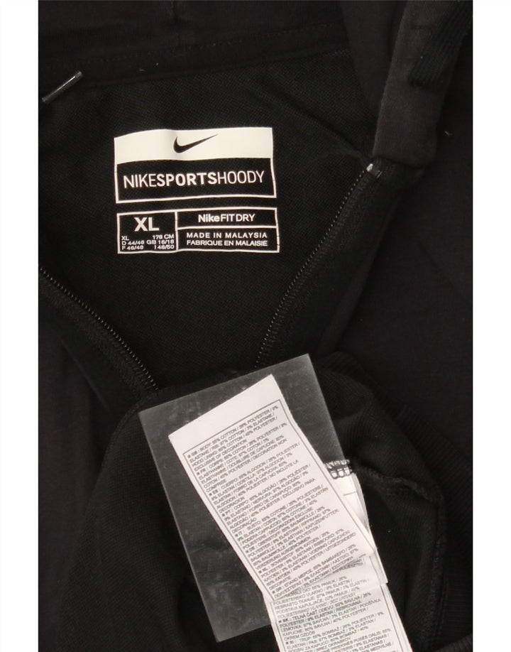 Suéter feminino Nike com capuz e zíper UK 16/18 XL preto algodão