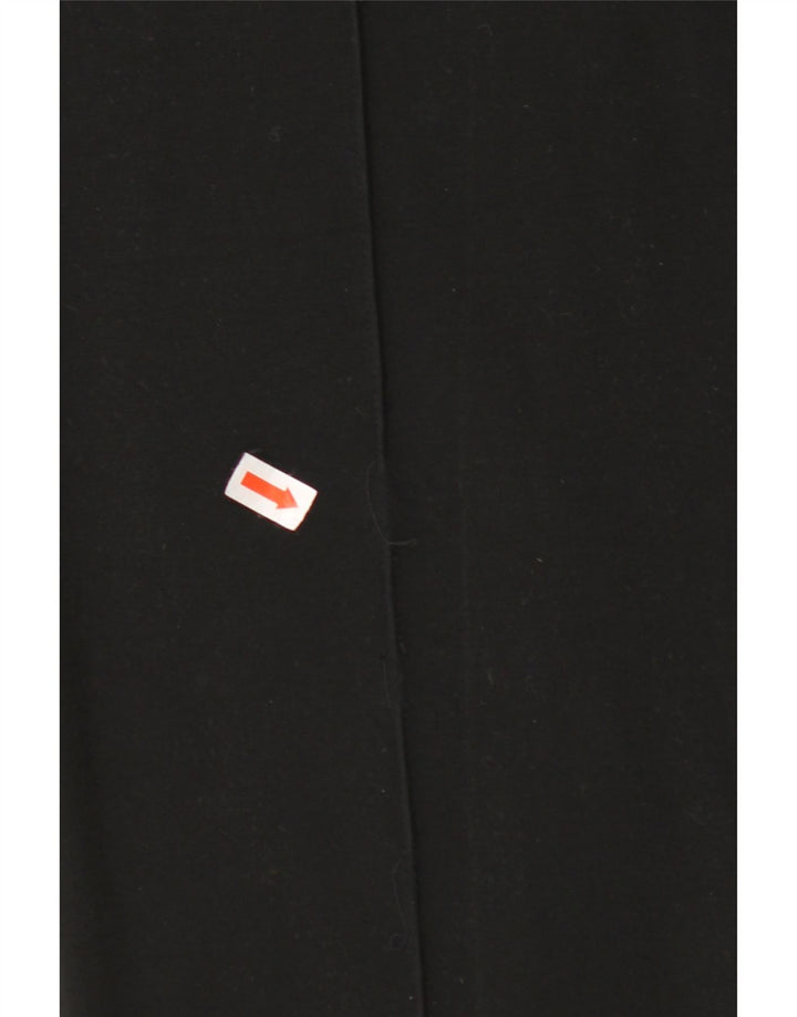 Calça casual feminina barata e chique MOSCHINO Reino Unido 12 médio W32 L29 preta