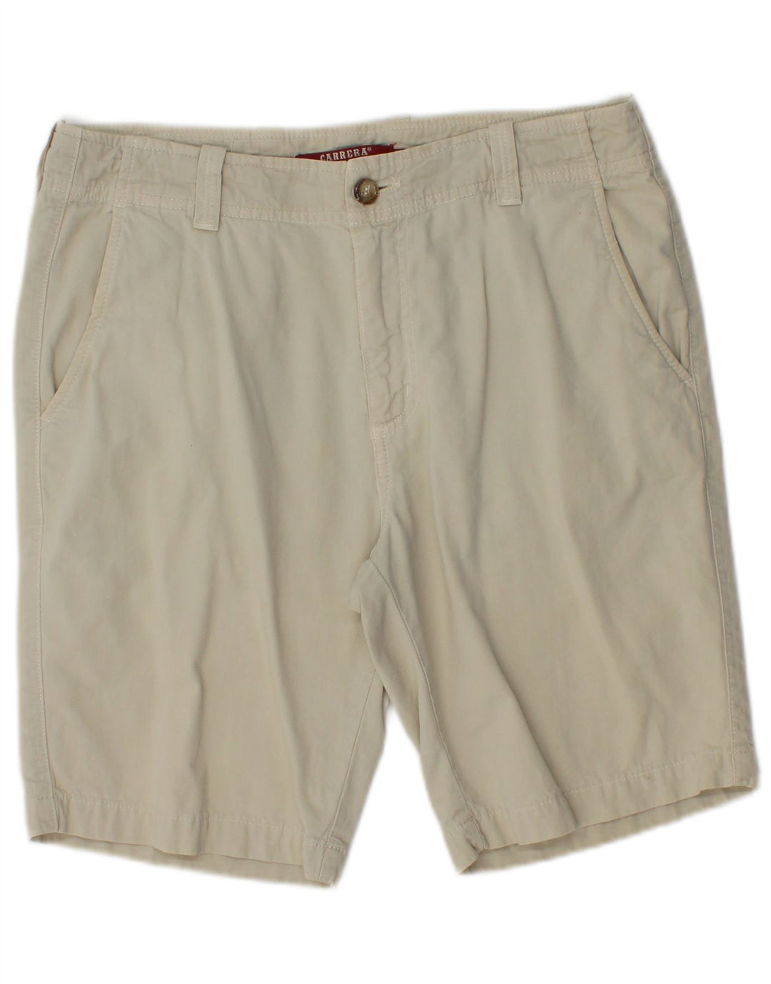 CARRERA Mens Chino Shorts W32 Algodão Bege Médio