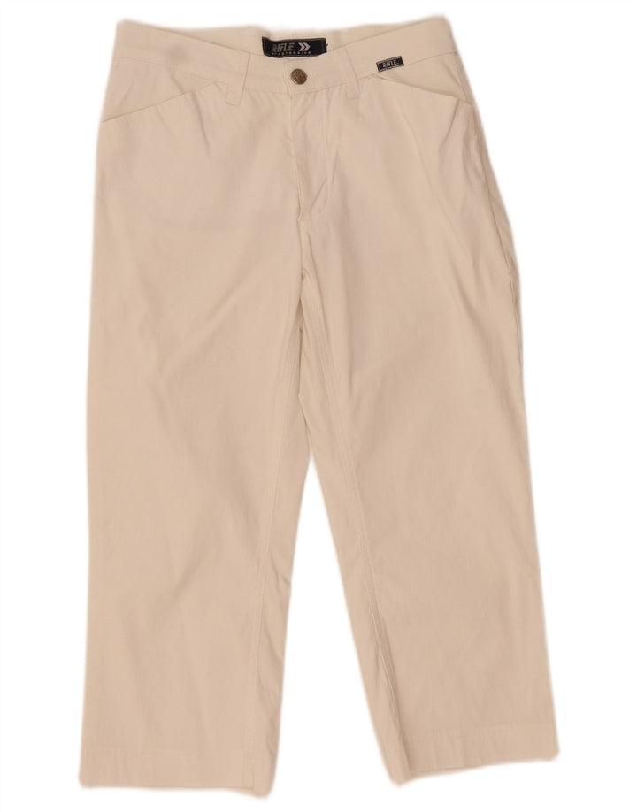 Calça Capri Feminina Rifle Reta W30 L20 Poliamida Branca