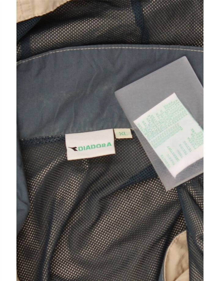 Jaqueta de chuva masculina com capuz DIADORA UK 42 XL poliéster bege