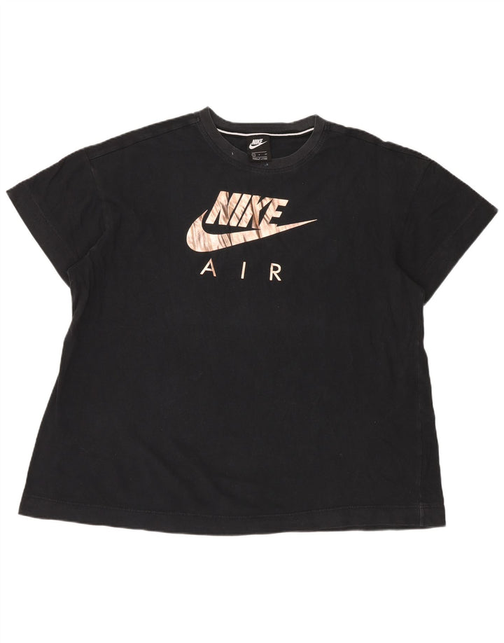 Camiseta feminina Nike Oversized Graphic UK 10 pequena preta