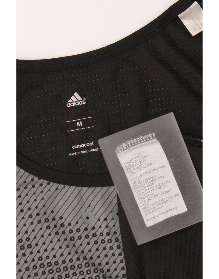 Adidas Mens Climacool Vest Top Médio Preto Listrado Poliéster