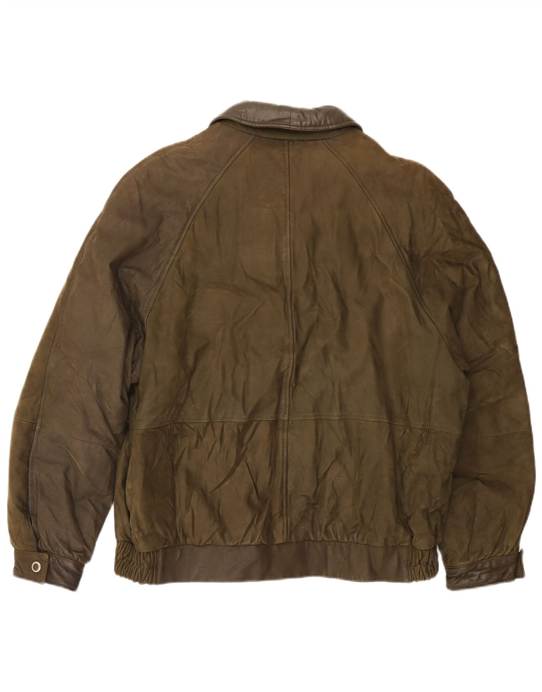 Jaqueta de couro masculina vintage UK 42 XL verde