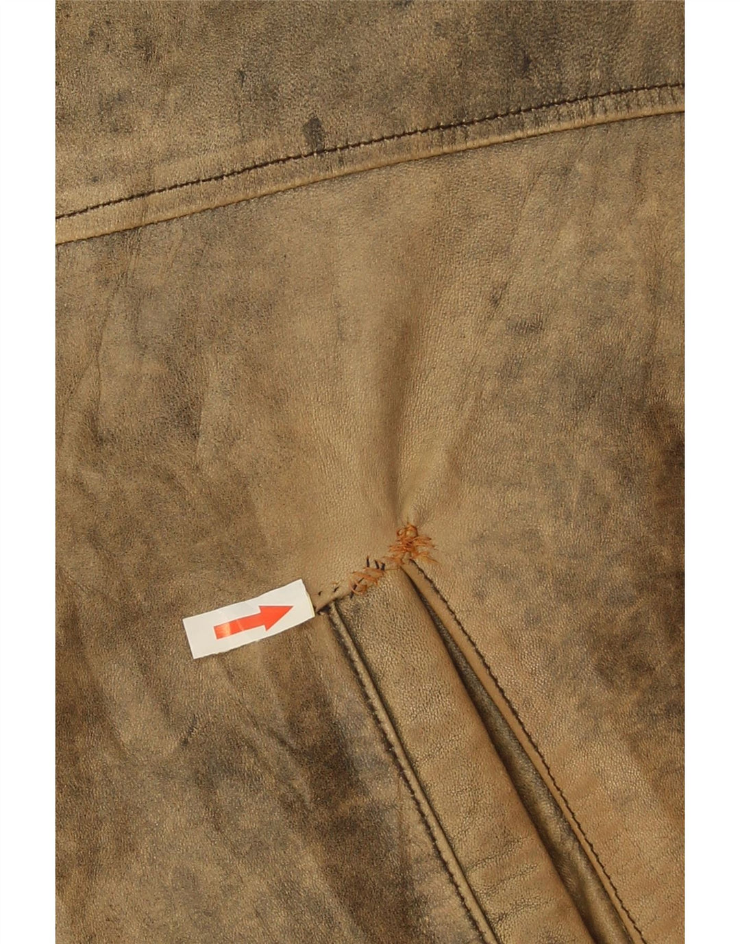 Jaqueta de couro masculina Desi UK 38 couro marrom médio