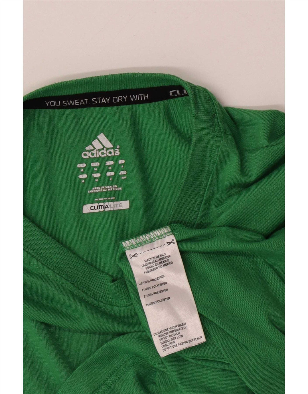 Camiseta Adidas Masculina Climalite Top Verde Médio Poliéster