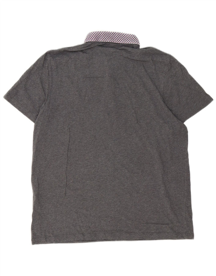 Camisa polo masculina Ted Baker tamanho 4 grande cinza