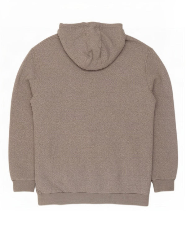 Adidas masculino gráfico moletom com capuz 2XL algodão manchado cinza