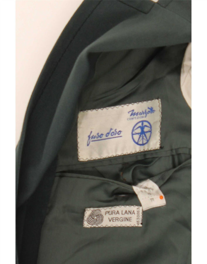 Jaqueta Blazer Masculina Marzotto com 2 Botões IT 48 Lã Virgem Verde Médio