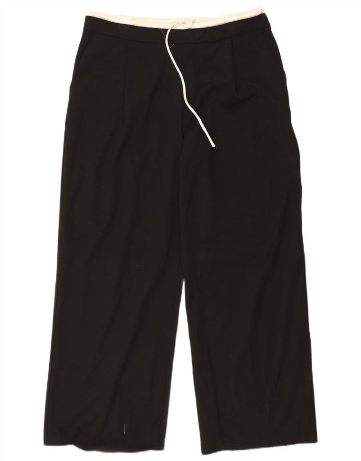 Calça Chino Reta Feminina Zara XL W32 L32 Poliéster Preto