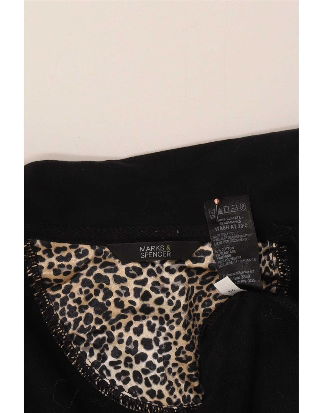 Jaqueta bomber feminina Marks & Spencer Reino Unido 14 algodão preto médio