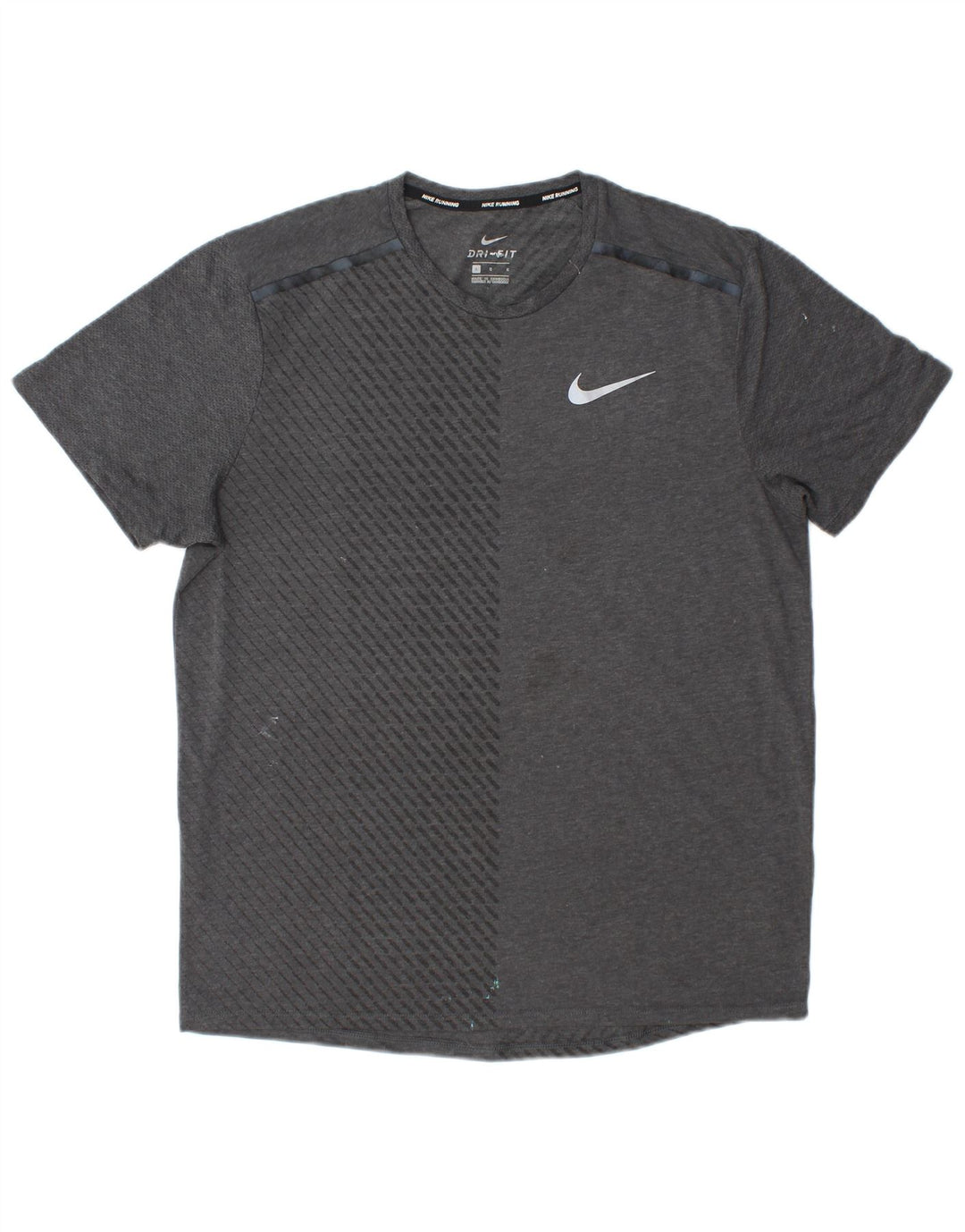 Camiseta Nike Masculina Dri Fit Top Grande Cinza Colourblock Poliéster