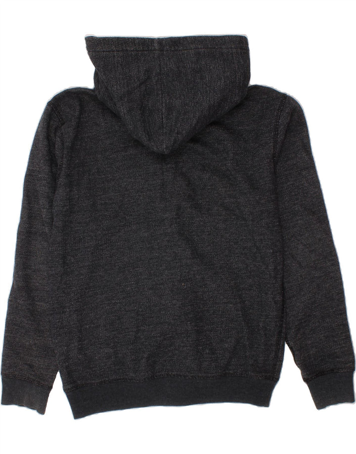 QUIKSILVER Boys Zip Hoodie Sweater 9-10 Years Grey Flecked Cotton Vintage Quiksilver and Second-Hand Quiksilver from Messina Hembry 