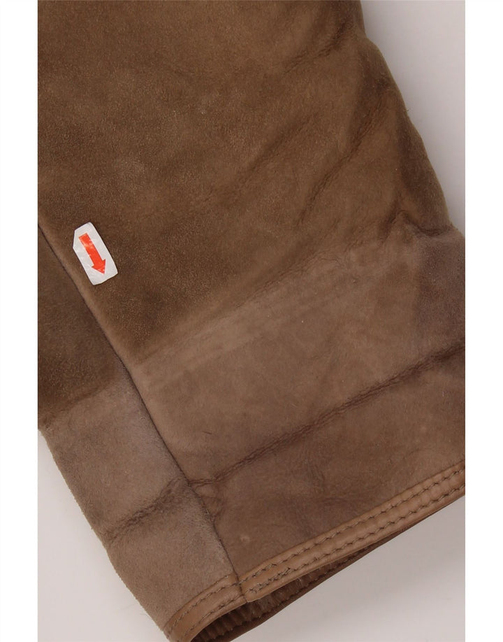 Casaco feminino vintage de shearling EU 42 grande shearling bege