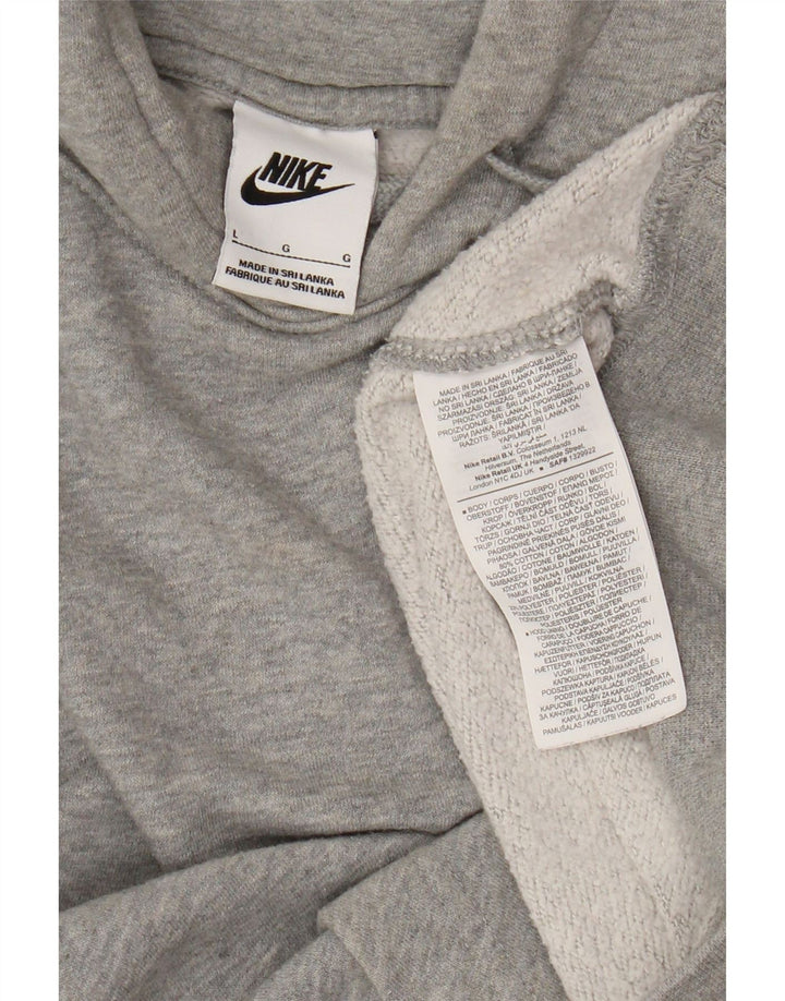 Jumper com capuz masculino Nike grande algodão cinza