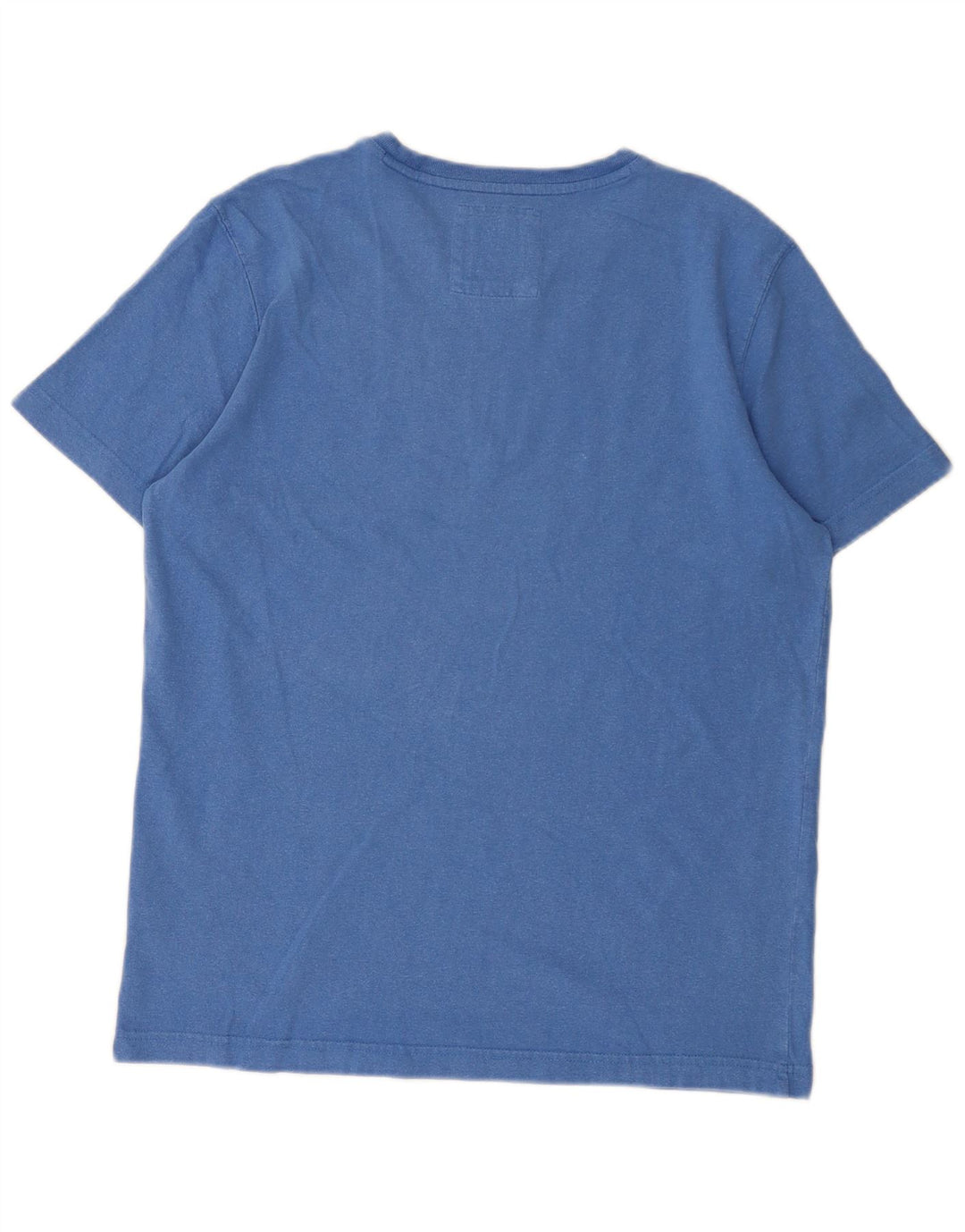 Camiseta masculina Crew Clothing Top algodão azul médio