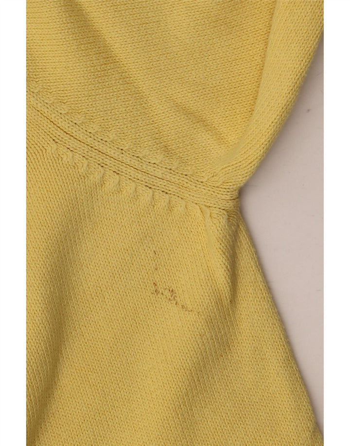 Suéter masculino Marks & Spencer Blue Harbor com gola redonda, amarelo médio