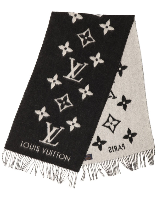 Louis Vuitton Lenço Retângulo Gráfico Feminino Tamanho Único Preto Designer