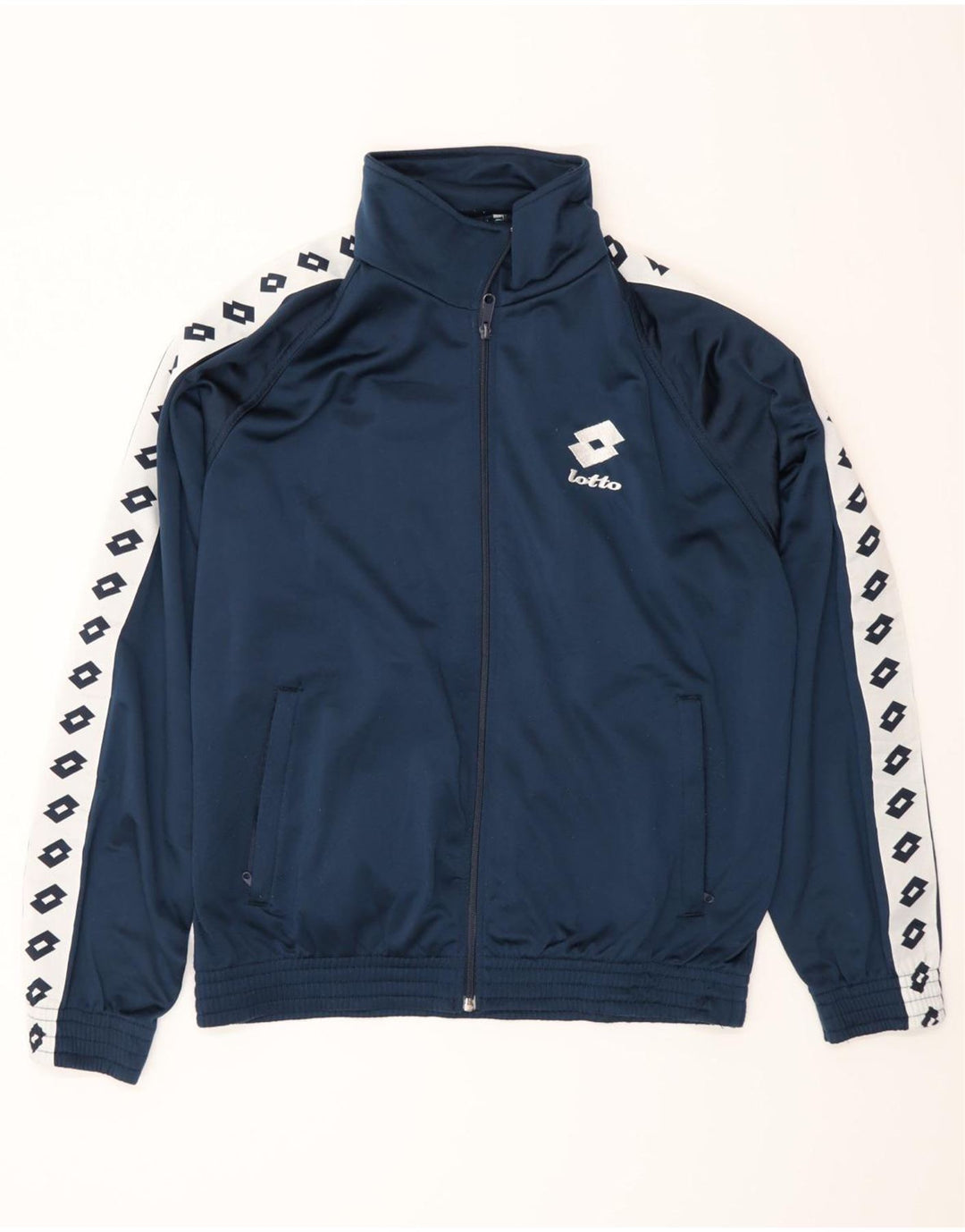 Lotto masculino gráfico agasalho jaqueta grande bloco colorido azul marinho